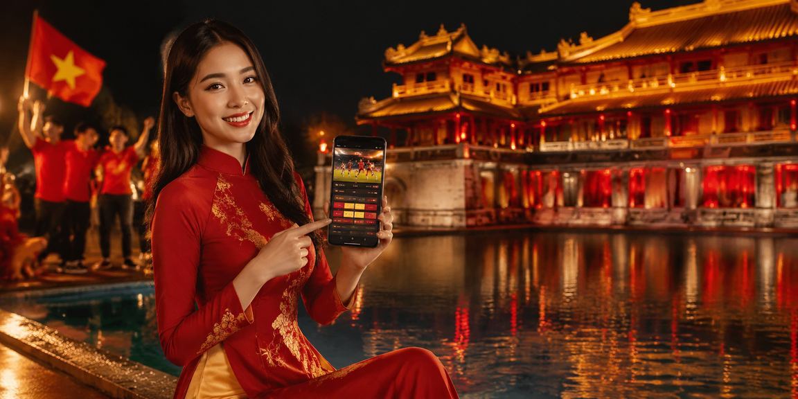 Người chơi trải nghiệm ứng dụng casino tại lễ hội Huế