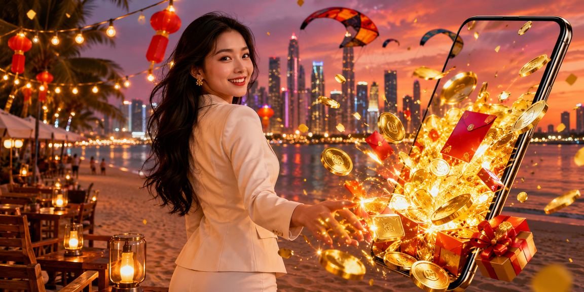 Người dùng trải nghiệm ứng dụng casino trên điện thoại tại lễ hội Tết Mũi Né